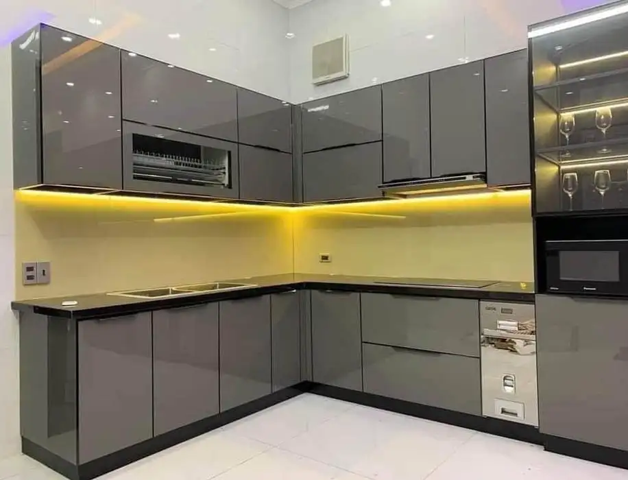 Xưởng Tủ Bếp Inox Cánh Kính Đồng Nai