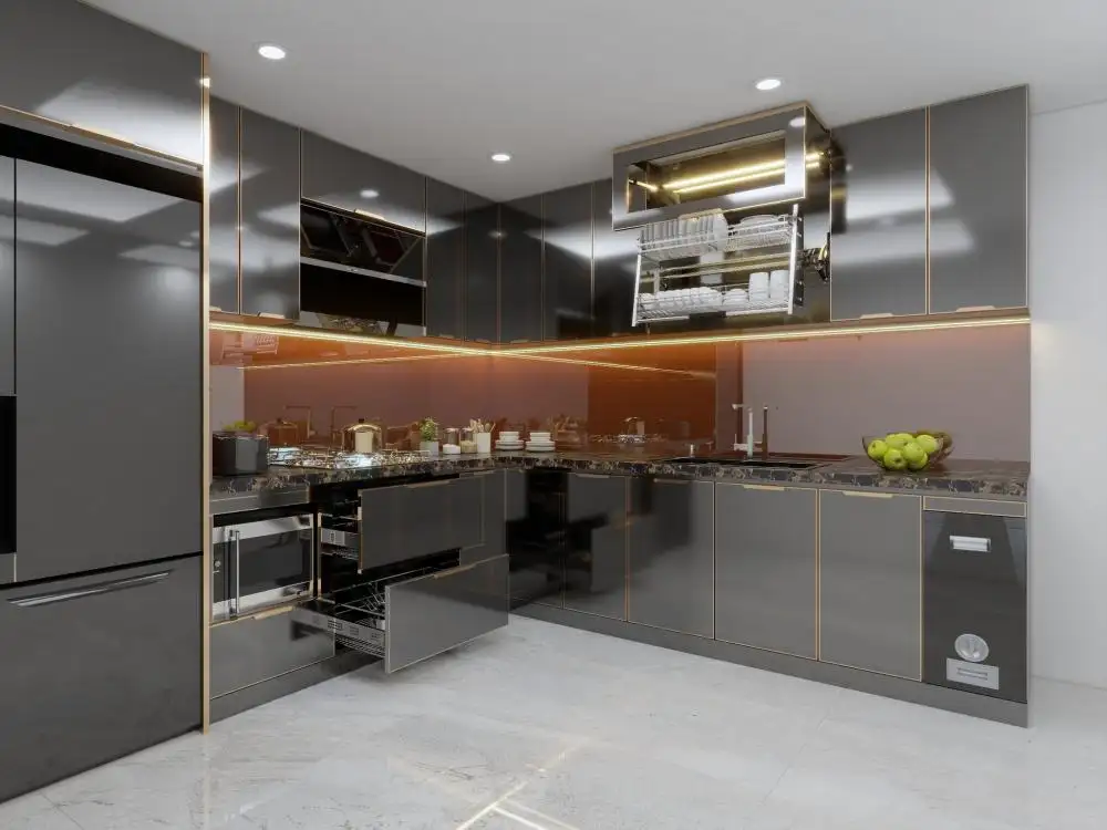 Xưởng Tủ Bếp Inox Cánh Kính Bà Rịa