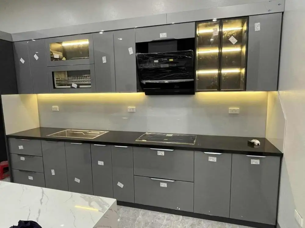 Xưởng Tủ Bếp Inox Cánh Kính Vũng Tàu